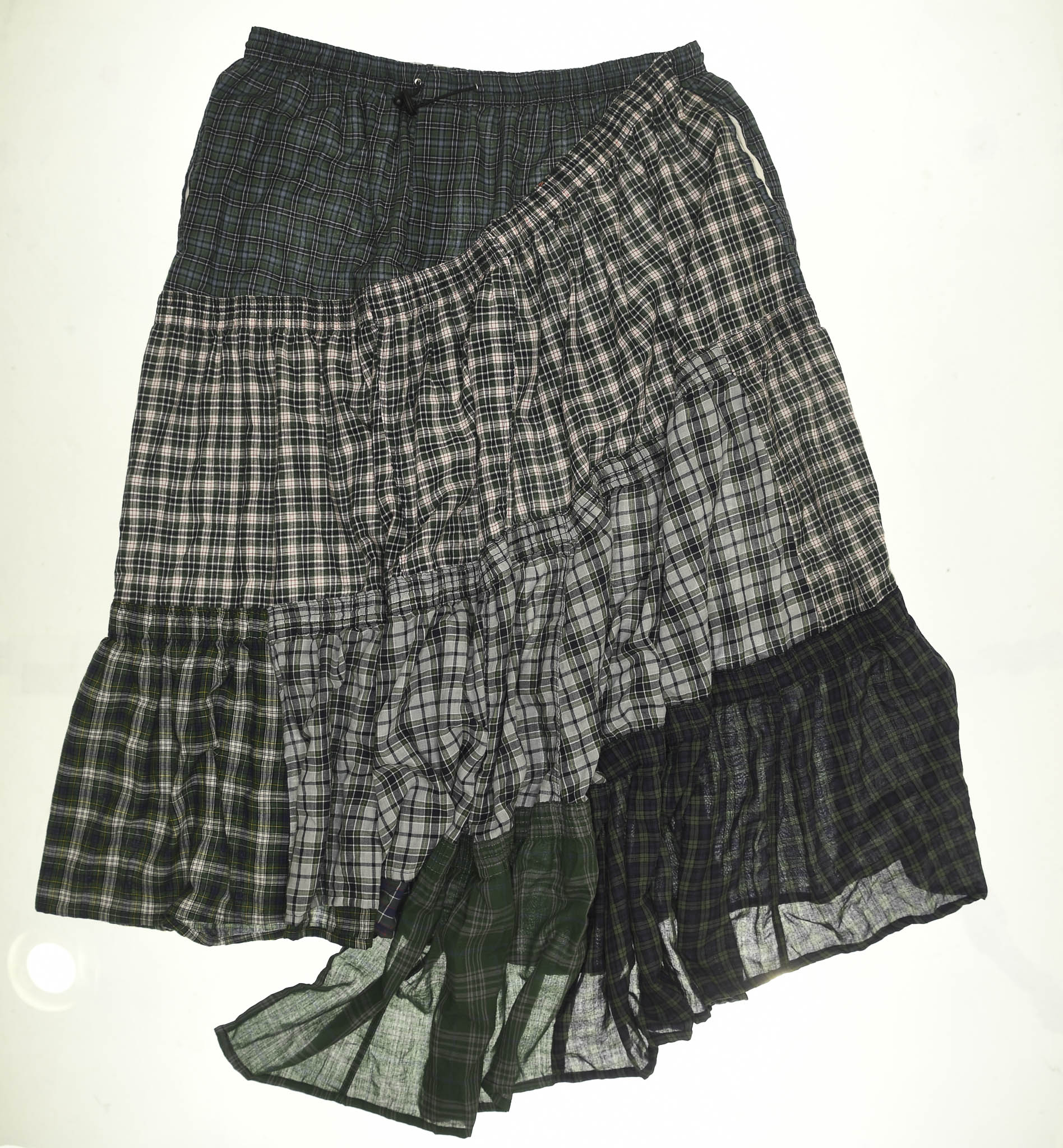 Earth Toned Grunge Boxer Skirt Maxi