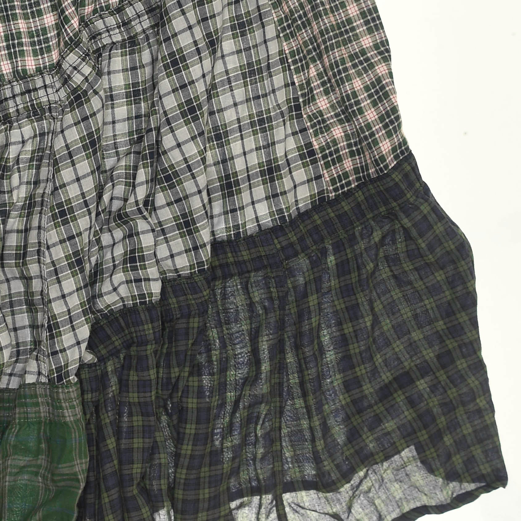 Earth Toned Grunge Boxer Skirt Maxi