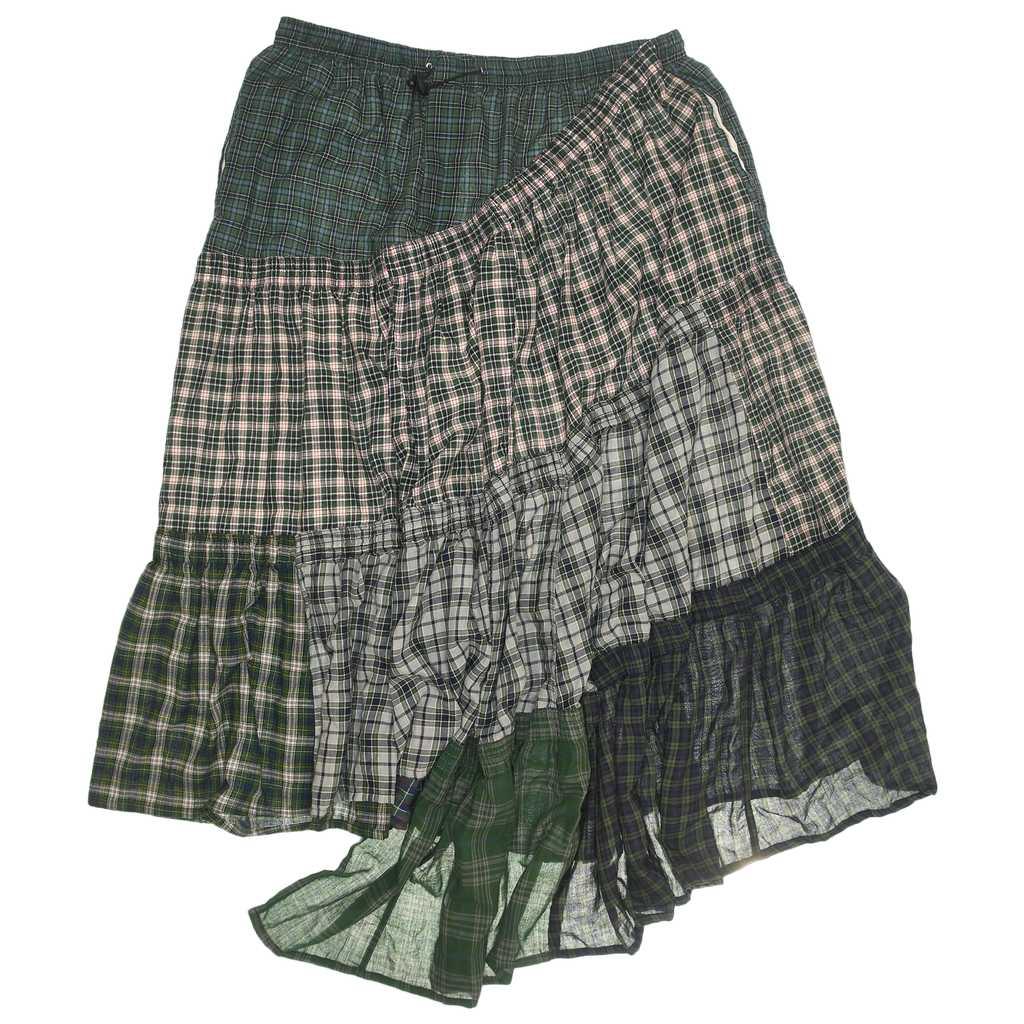 Earth Toned Grunge Boxer Skirt Maxi