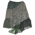 Earth Toned Grunge Boxer Skirt Maxi