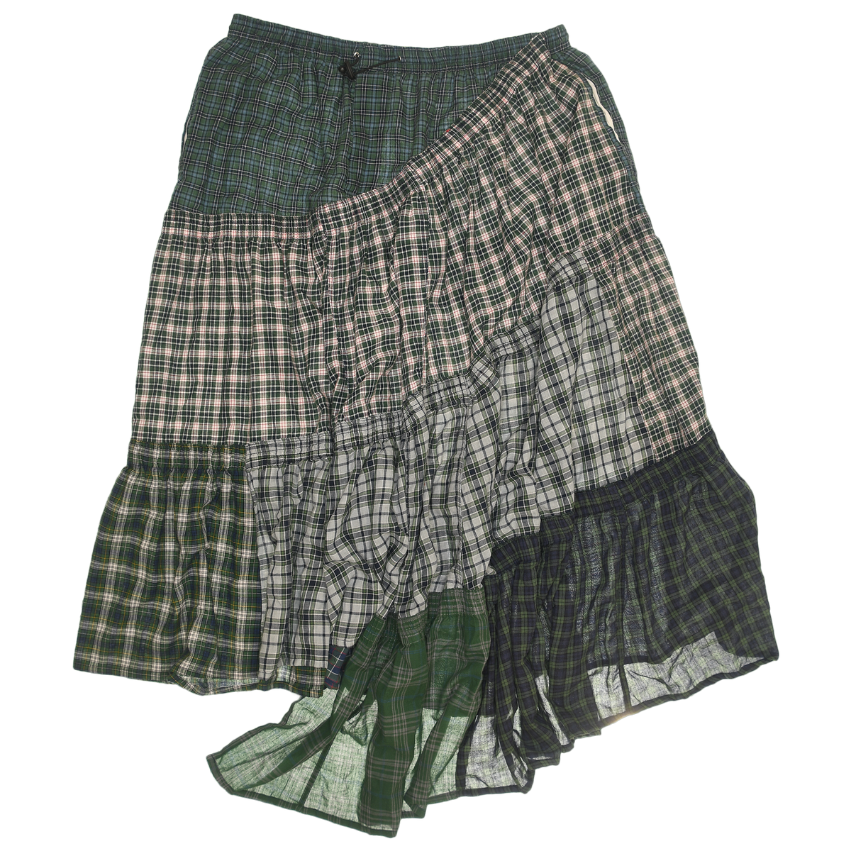Earth Toned Grunge Boxer Skirt Maxi