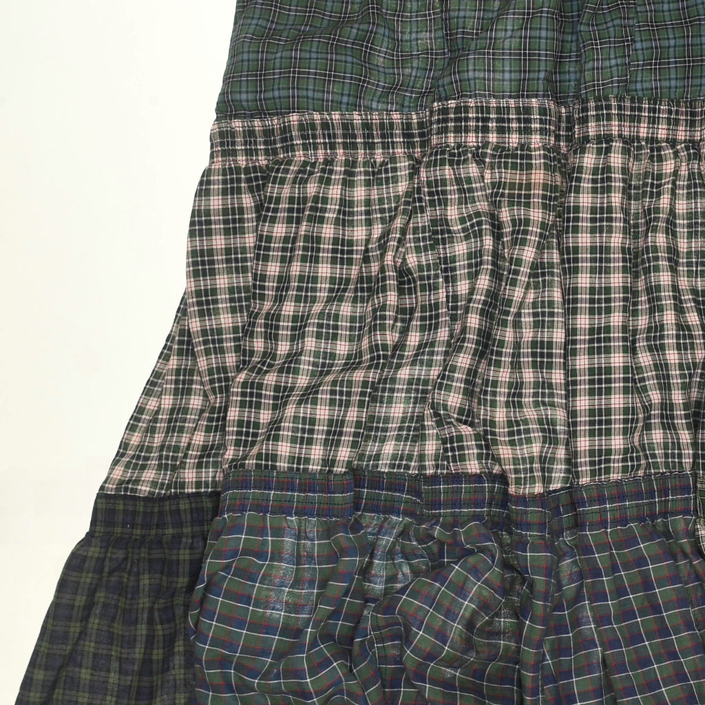 Earth Toned Grunge Boxer Skirt Maxi