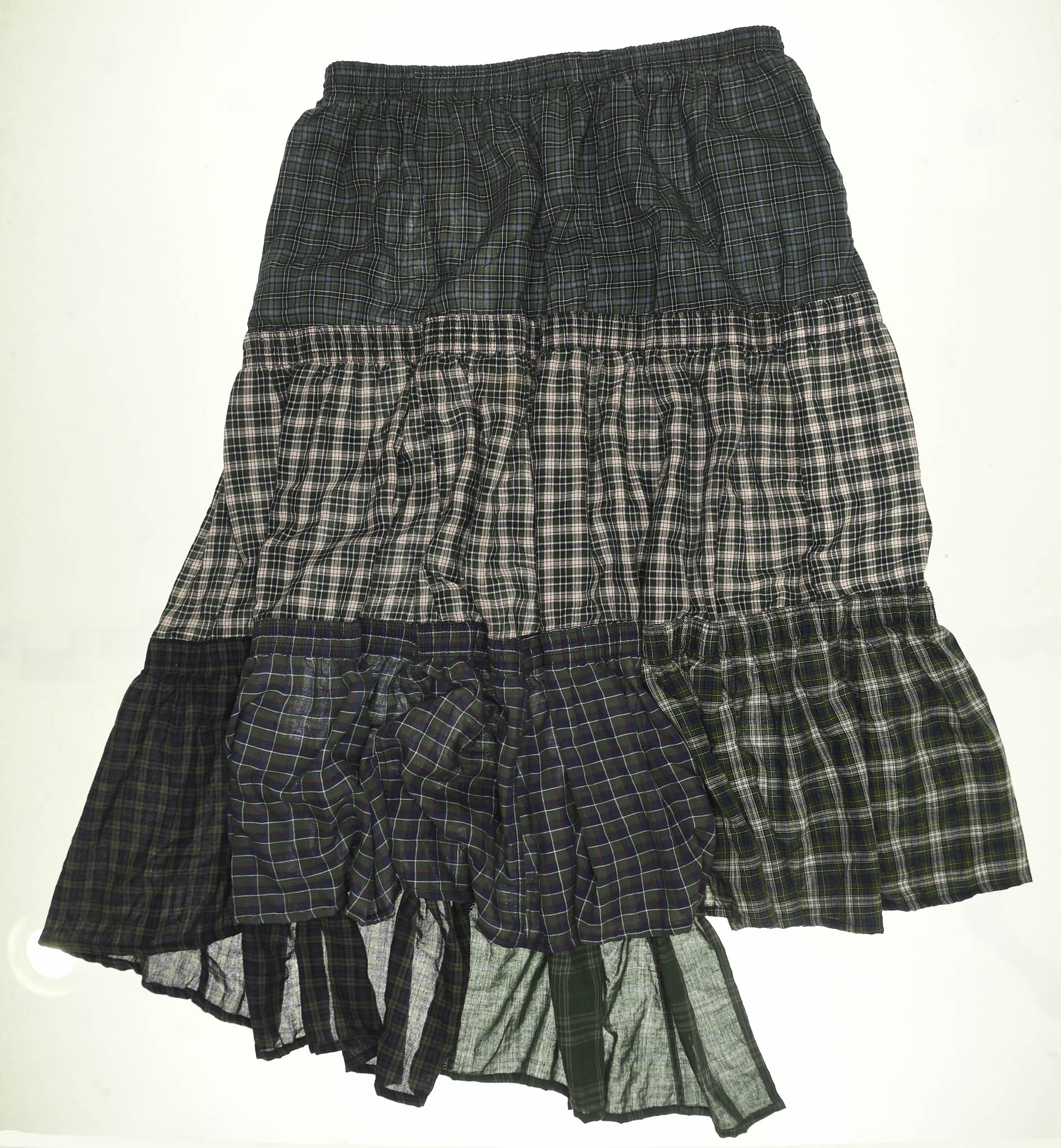 Earth Toned Grunge Boxer Skirt Maxi