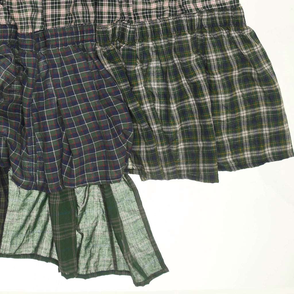 Earth Toned Grunge Boxer Skirt Maxi