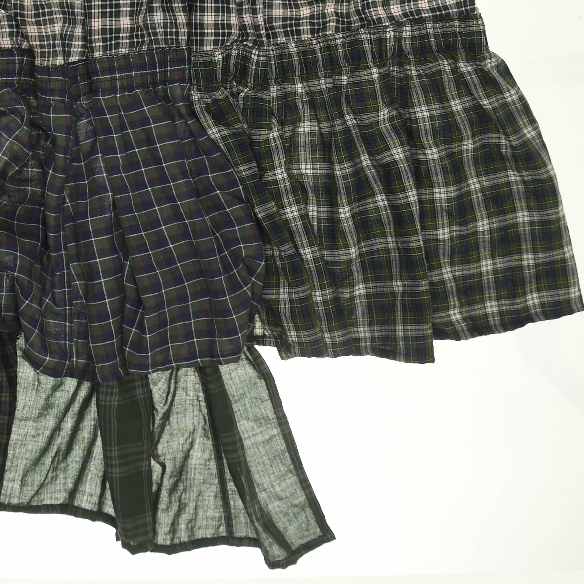 Earth Toned Grunge Boxer Skirt Maxi