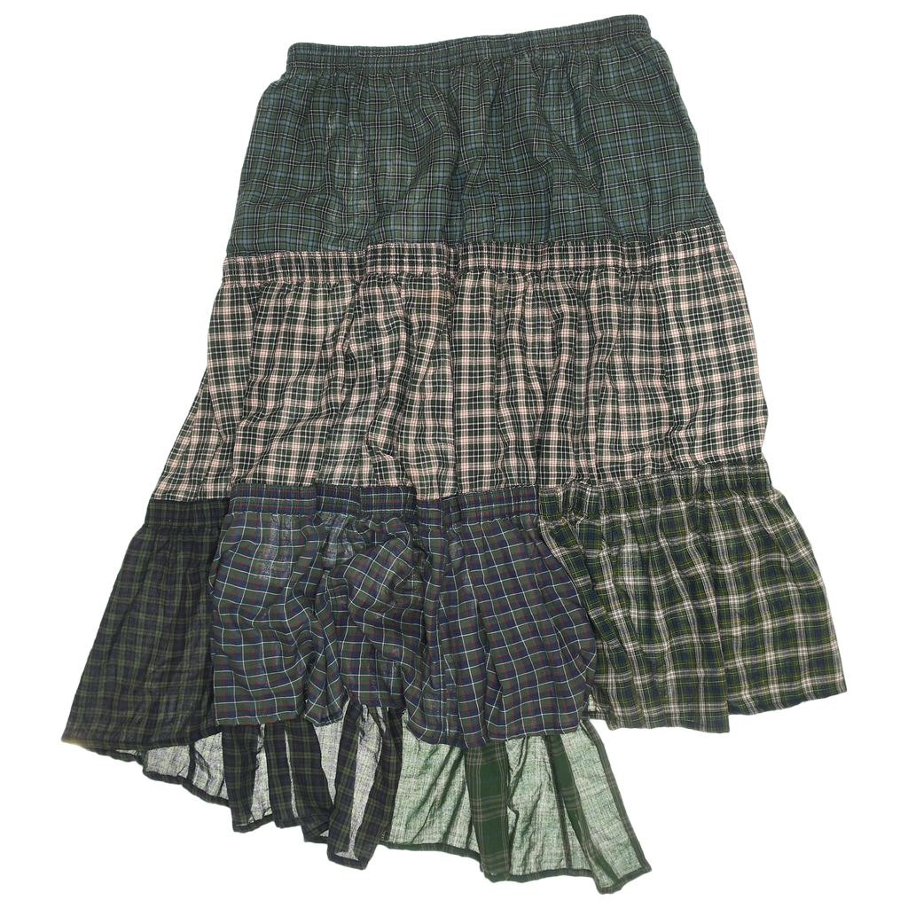 Earth Toned Grunge Boxer Skirt Maxi