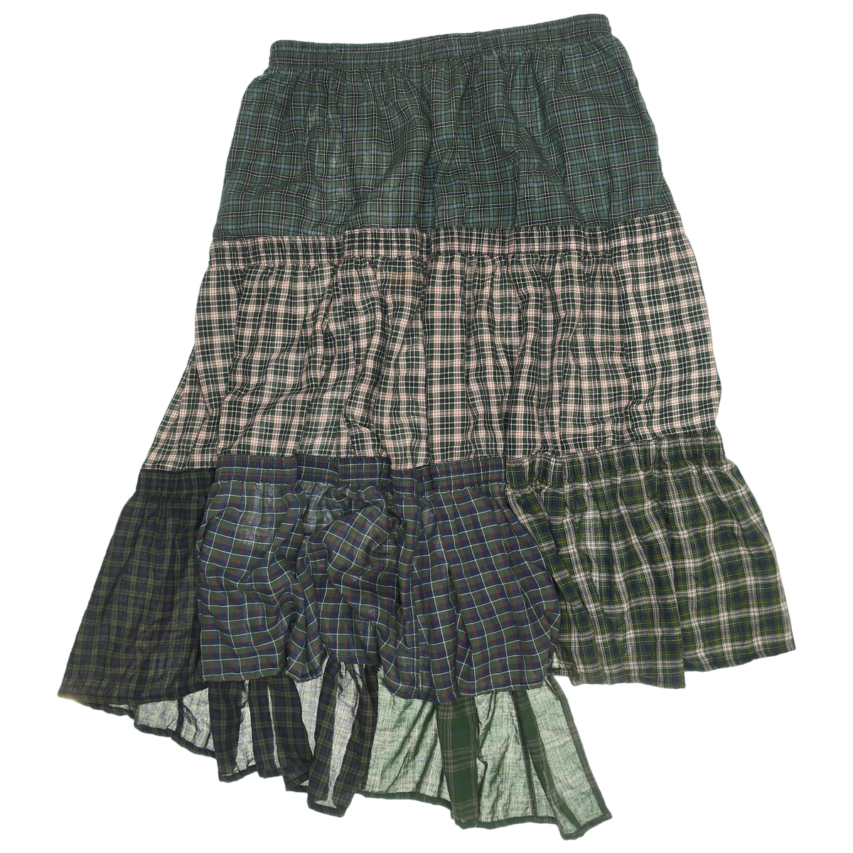 Earth Toned Grunge Boxer Skirt Maxi
