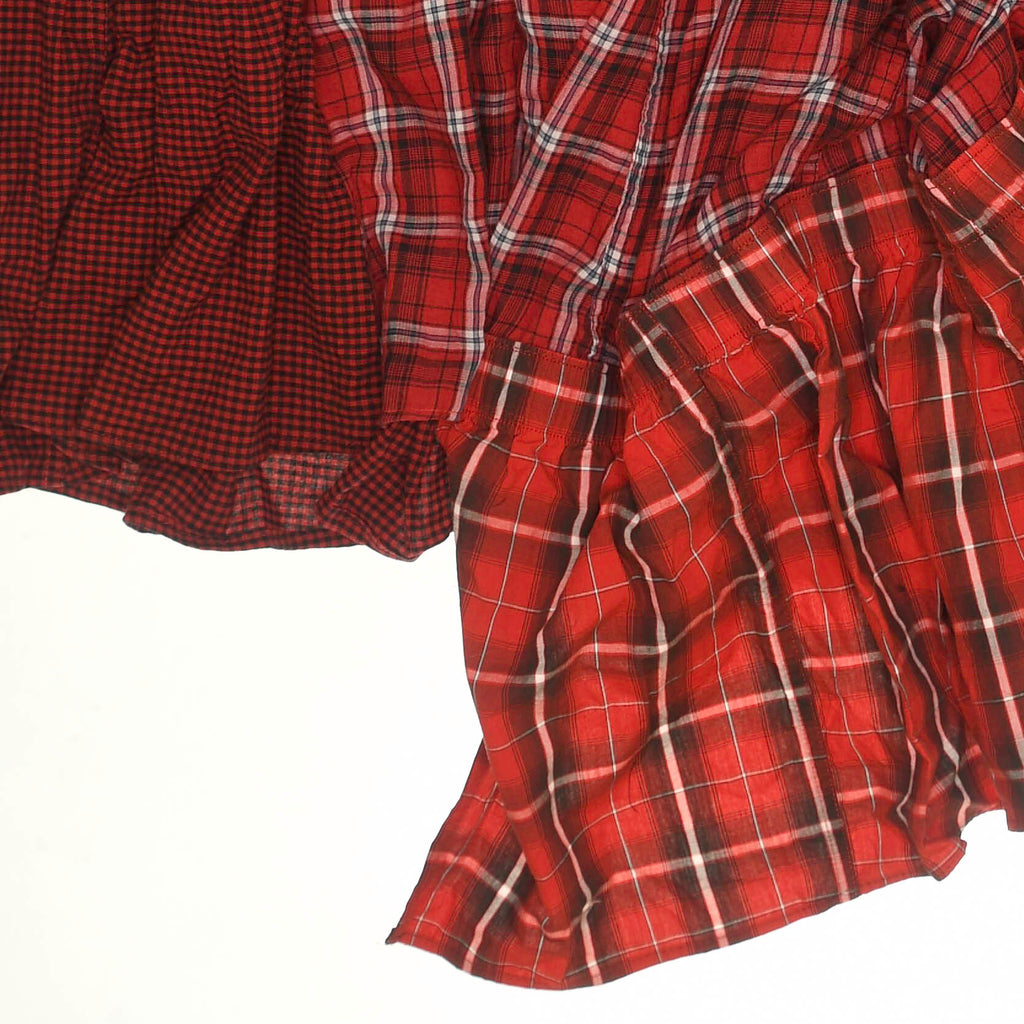 Bright Reds Asymmetric Boxer Skirt