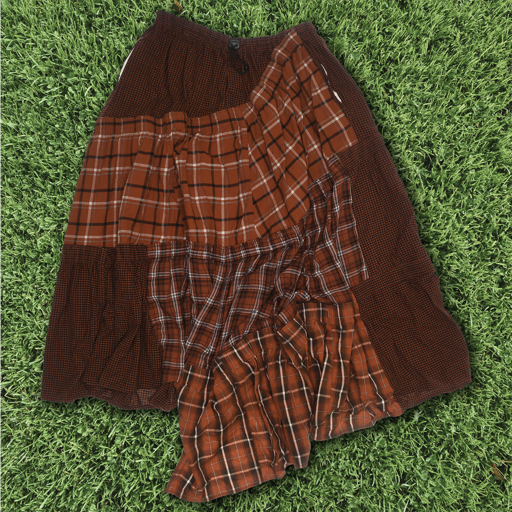 Bright Reds Asymmetric Boxer Skirt