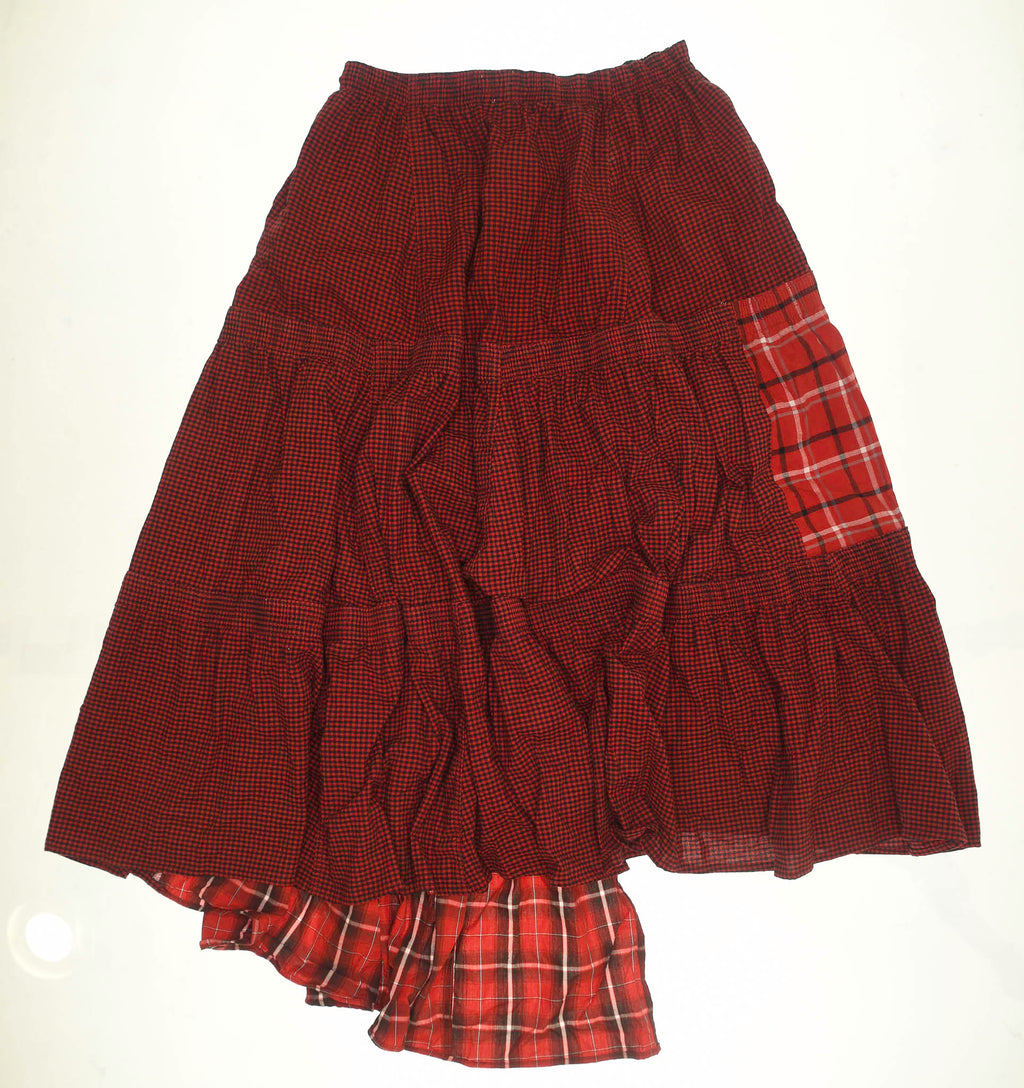 Bright Reds Asymmetric Boxer Skirt