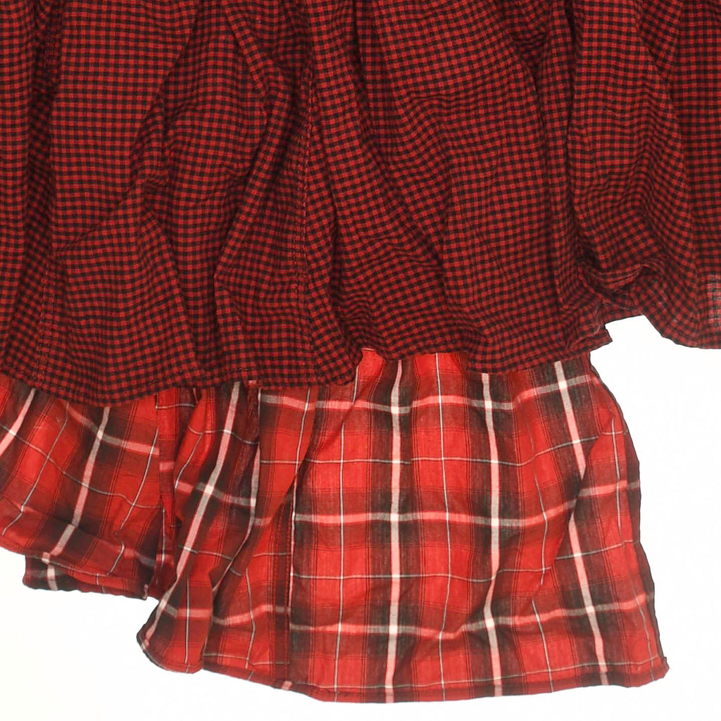 Bright Reds Asymmetric Boxer Skirt