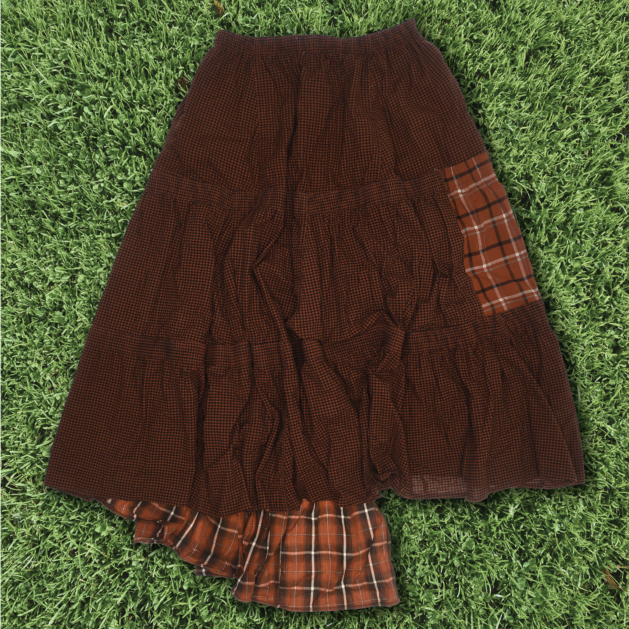 Bright Reds Asymmetric Boxer Skirt