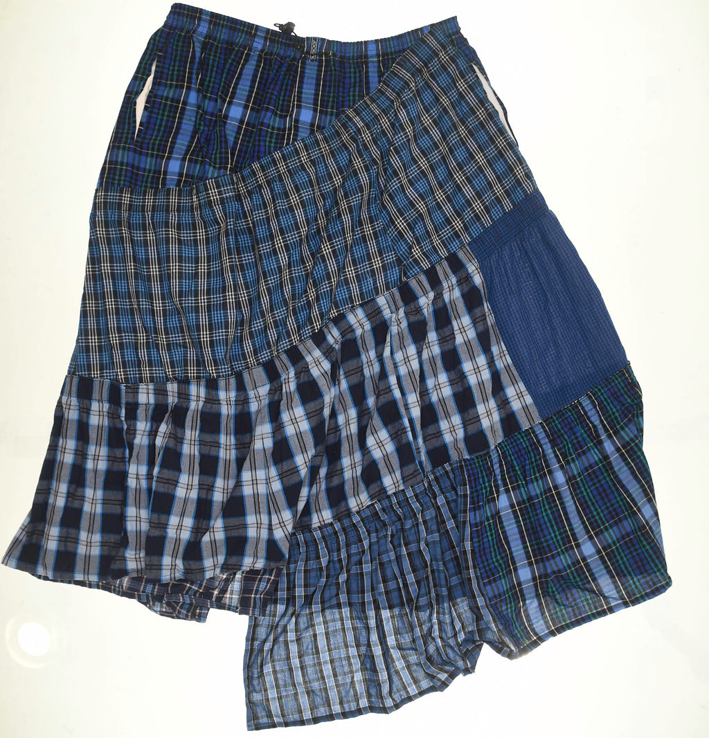 Mixed Navy Boxer Skirt Maxi