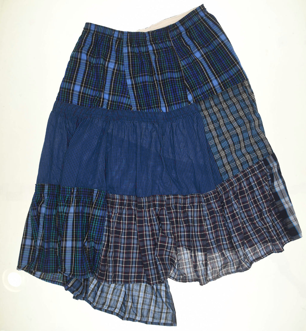 Mixed Navy Boxer Skirt Maxi