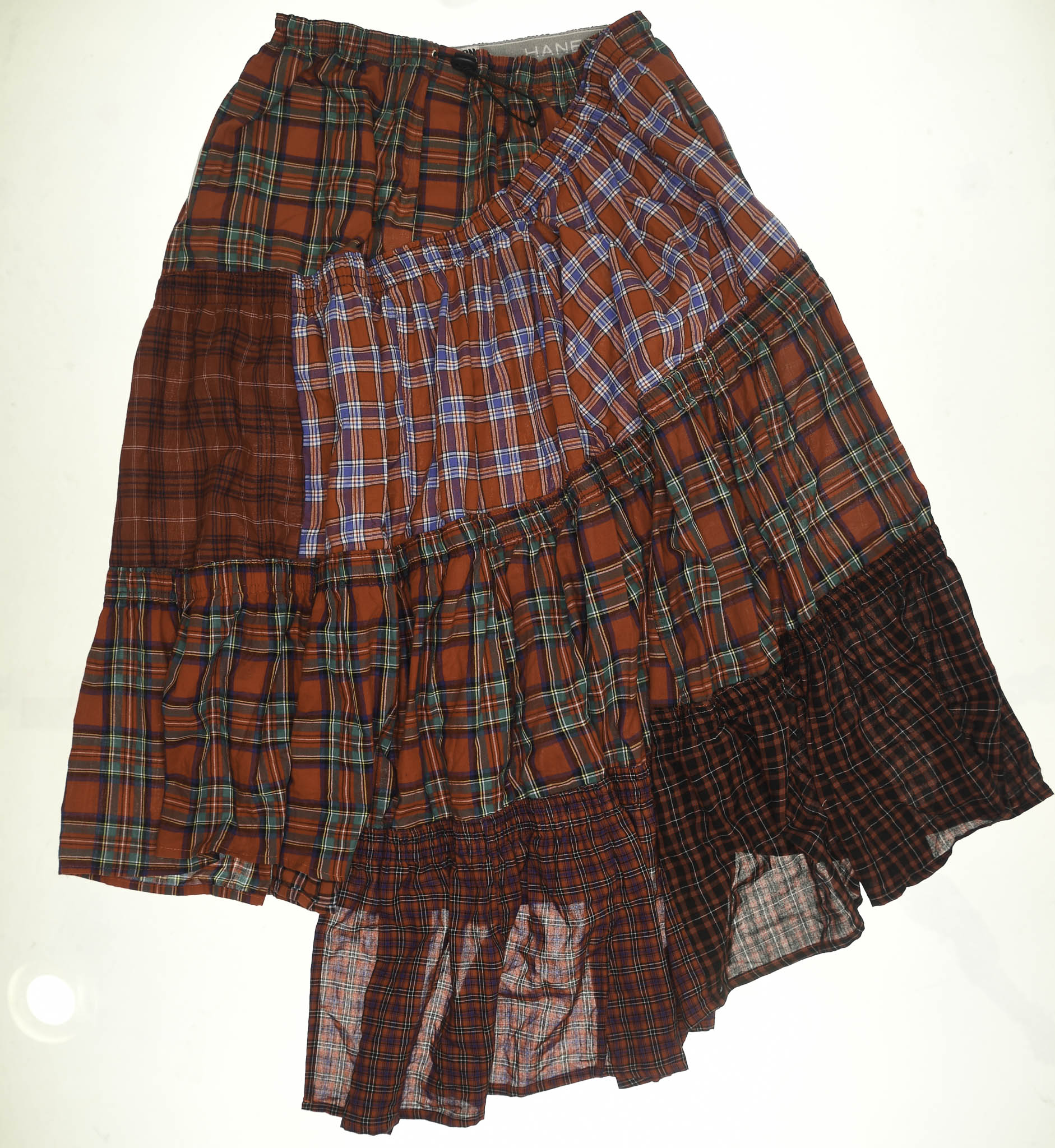 Red & Green Boxer Skirt Maxi
