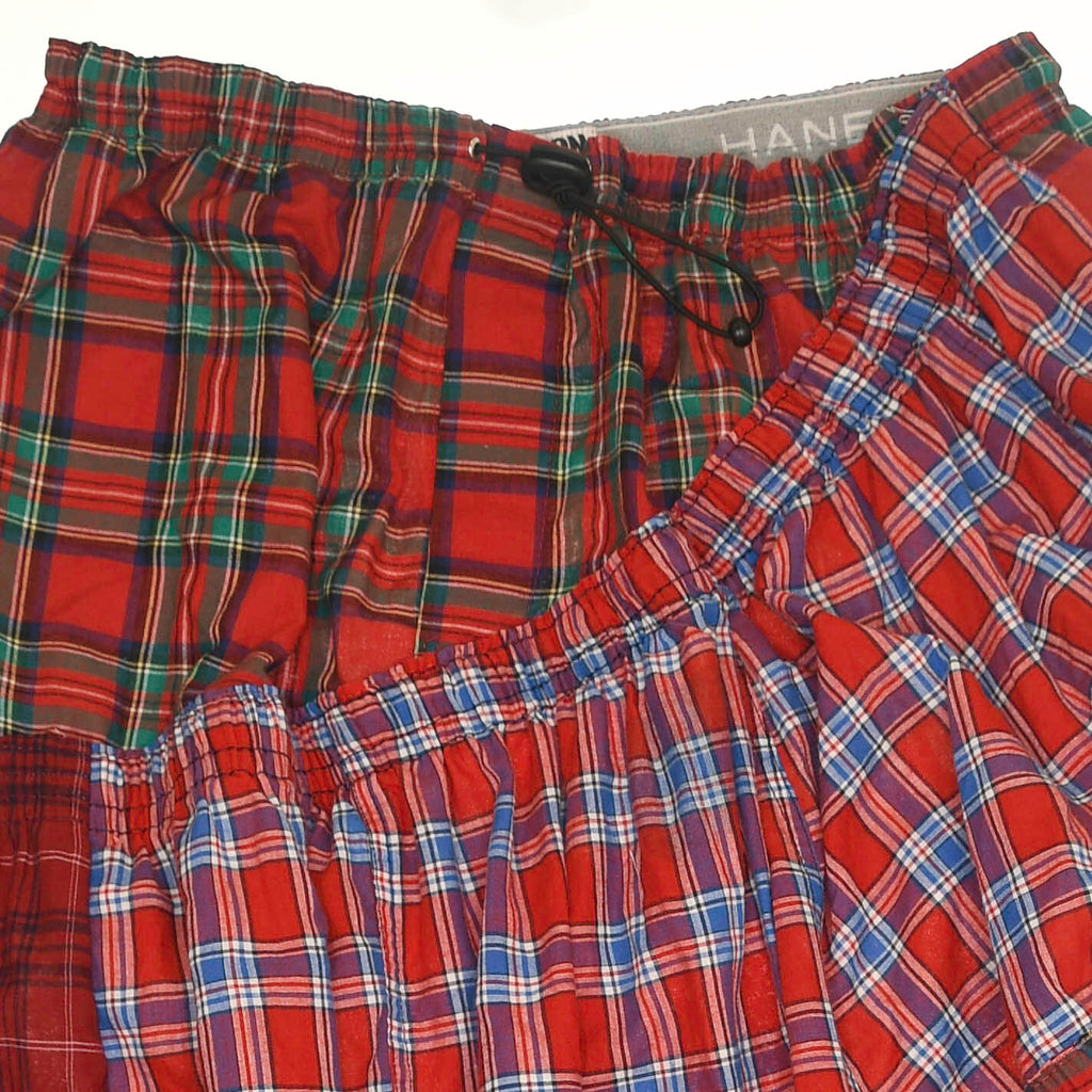 Red & Green Boxer Skirt Maxi