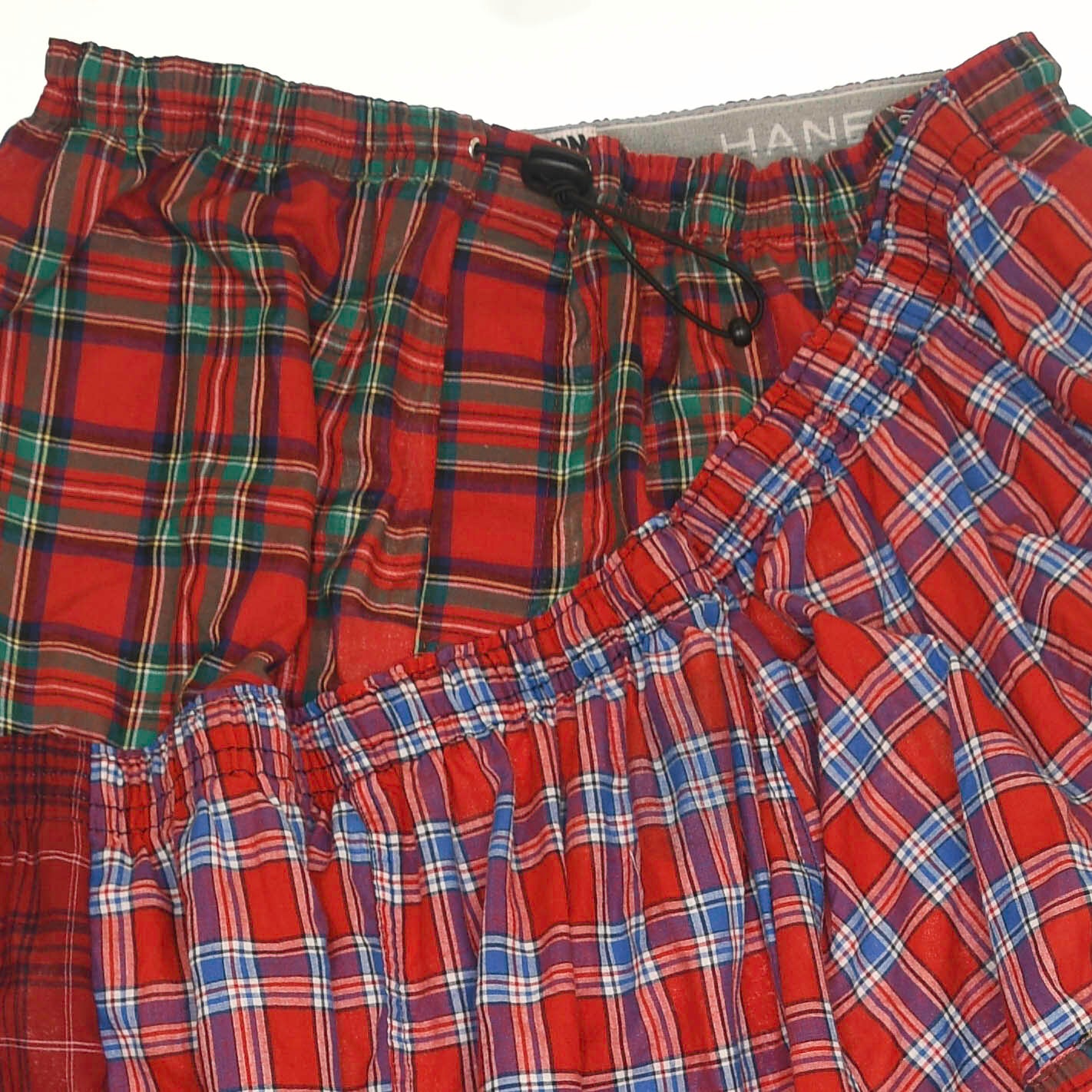 Red & Green Boxer Skirt Maxi
