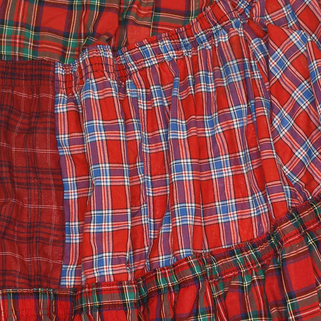 Red & Green Boxer Skirt Maxi