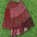 Red & Green Boxer Skirt Maxi