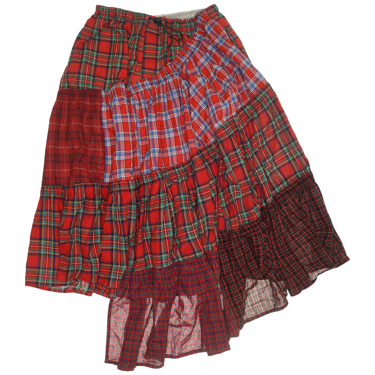 Red & Green Boxer Skirt Maxi