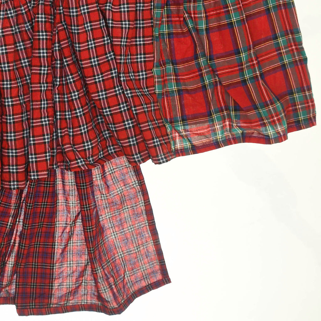 Red & Green Boxer Skirt Maxi