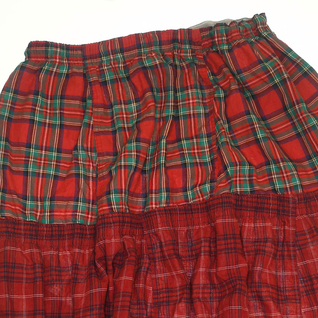 Red & Green Boxer Skirt Maxi