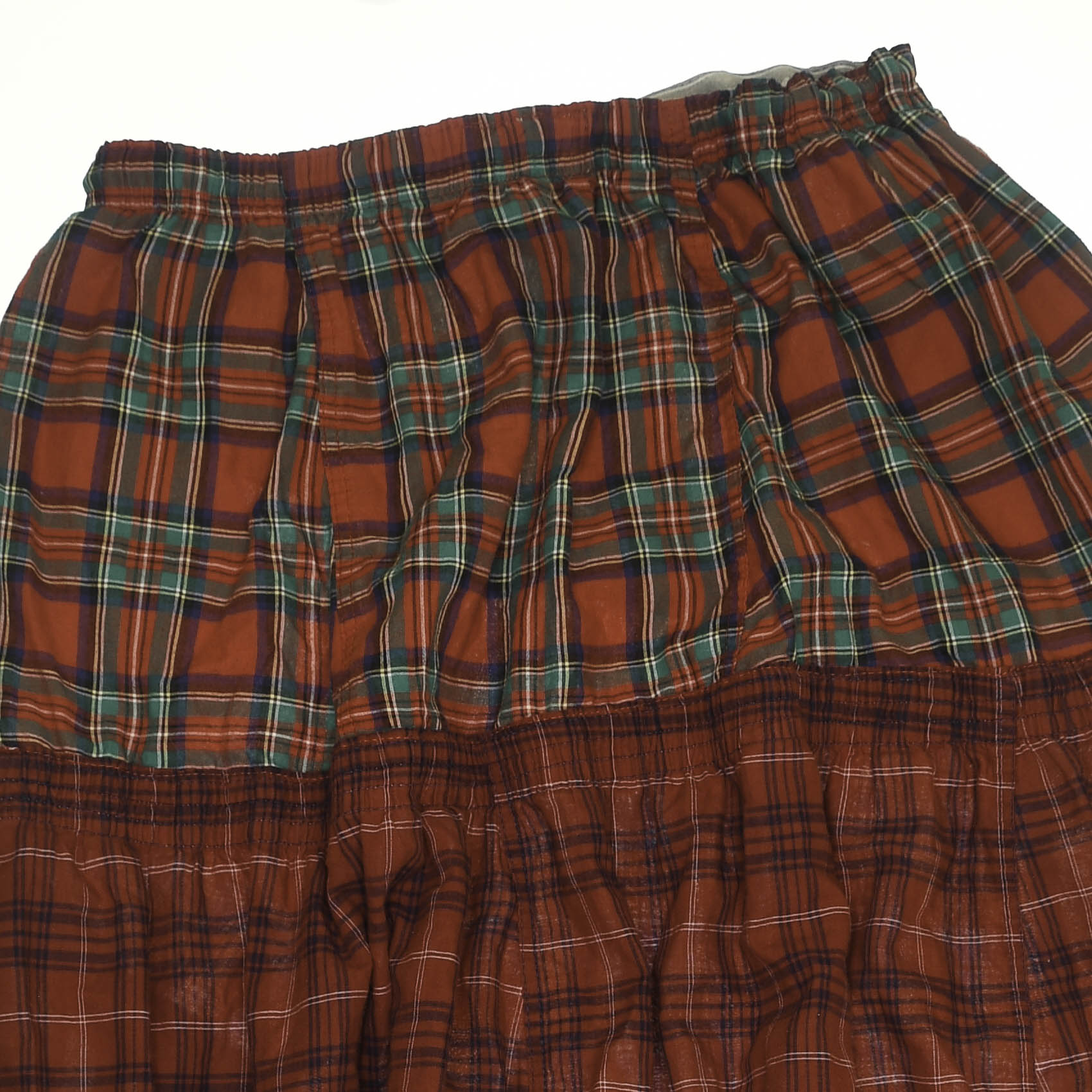 Red & Green Boxer Skirt Maxi