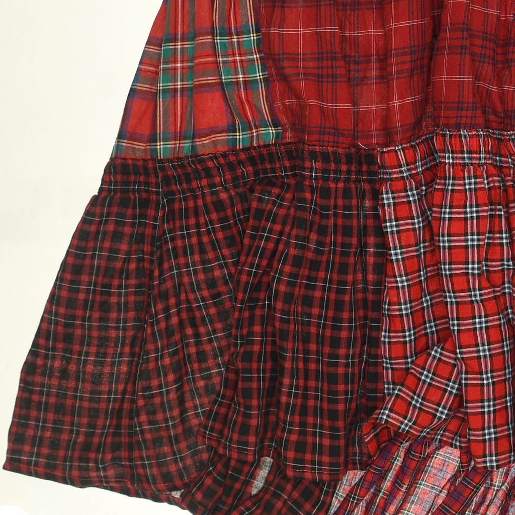 Red & Green Boxer Skirt Maxi