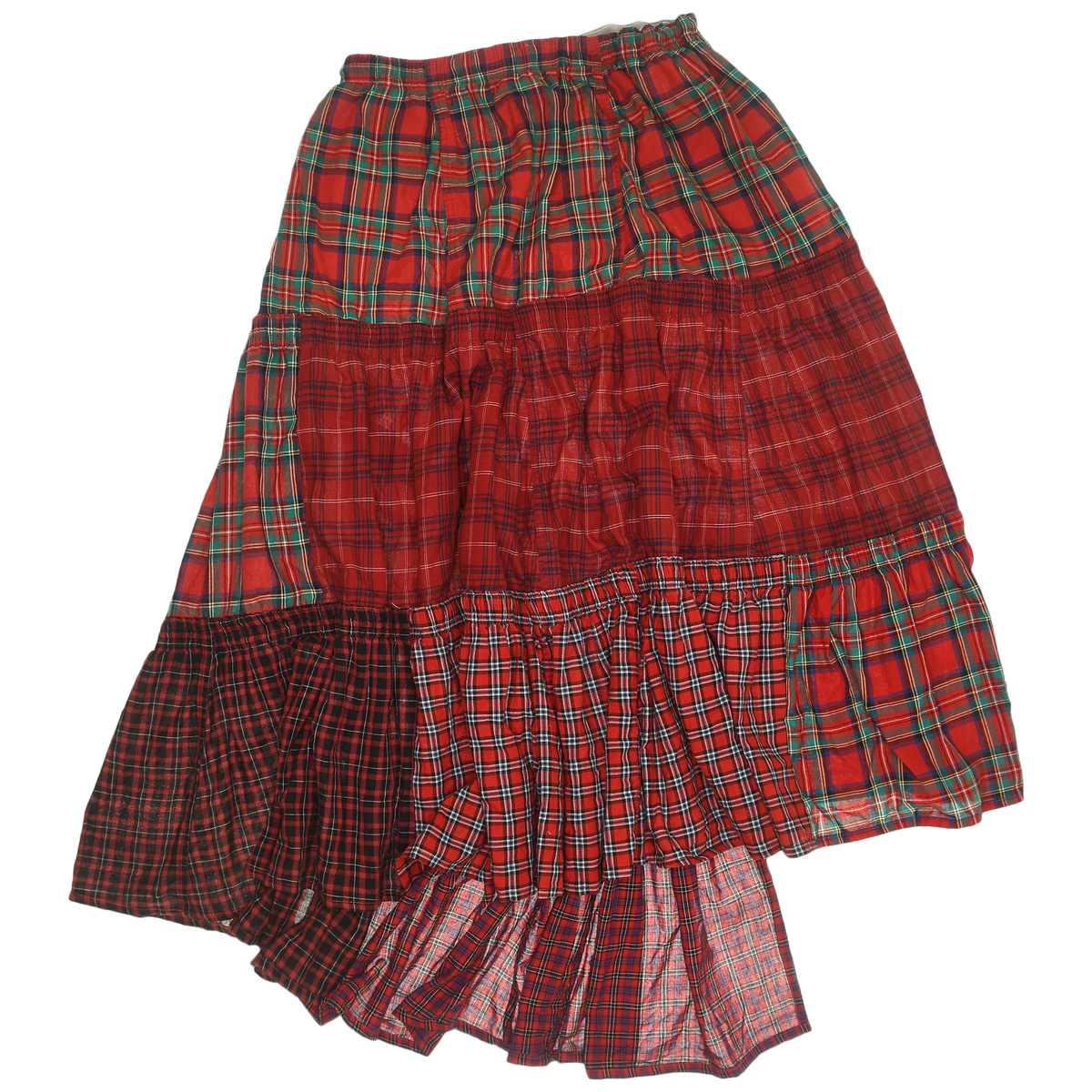 Red & Green Boxer Skirt Maxi