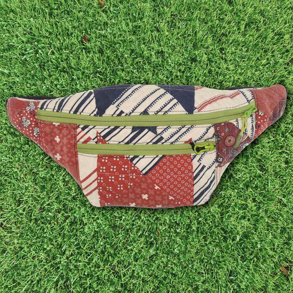 Patchwork Quilt Waist Bag | Washed Americana Patchwork