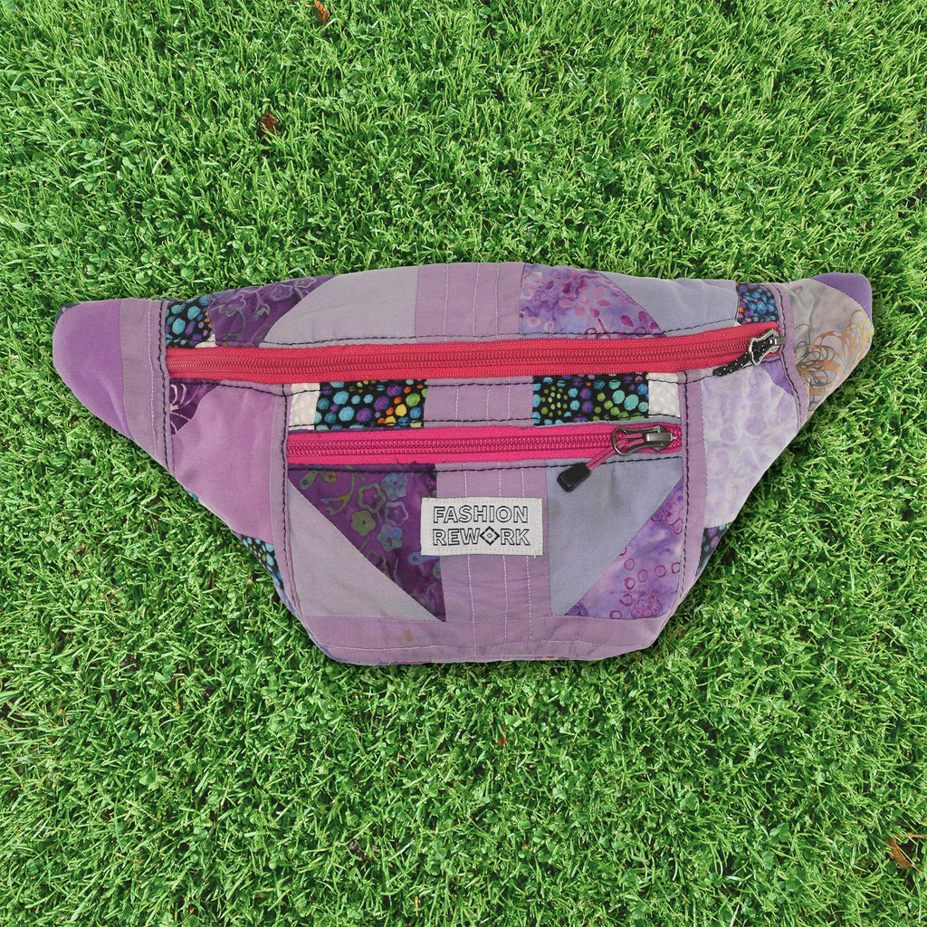 Patchwork Quilt Waist Bag | Purple Patchwork
