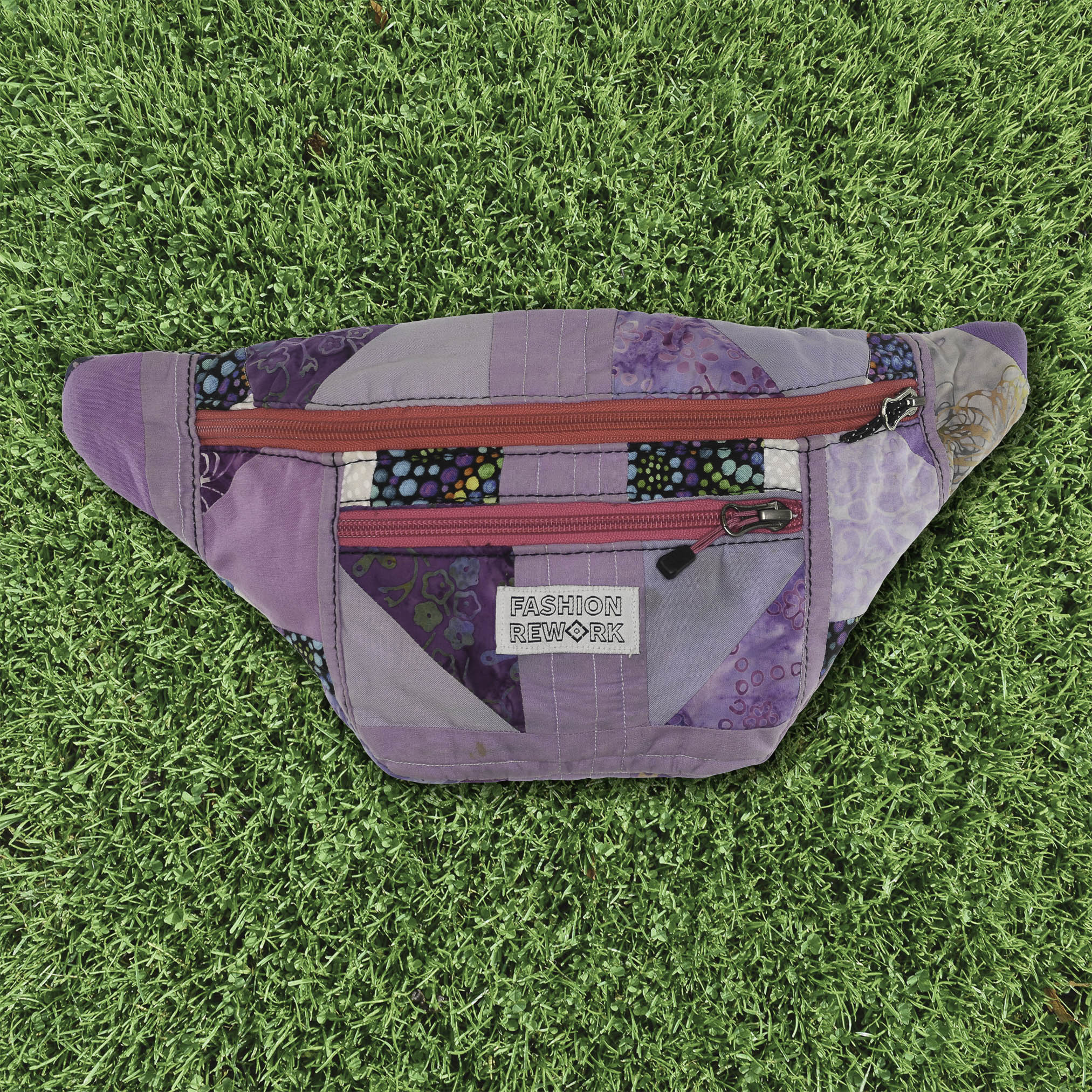 Patchwork Quilt Waist Bag | Purple Patchwork