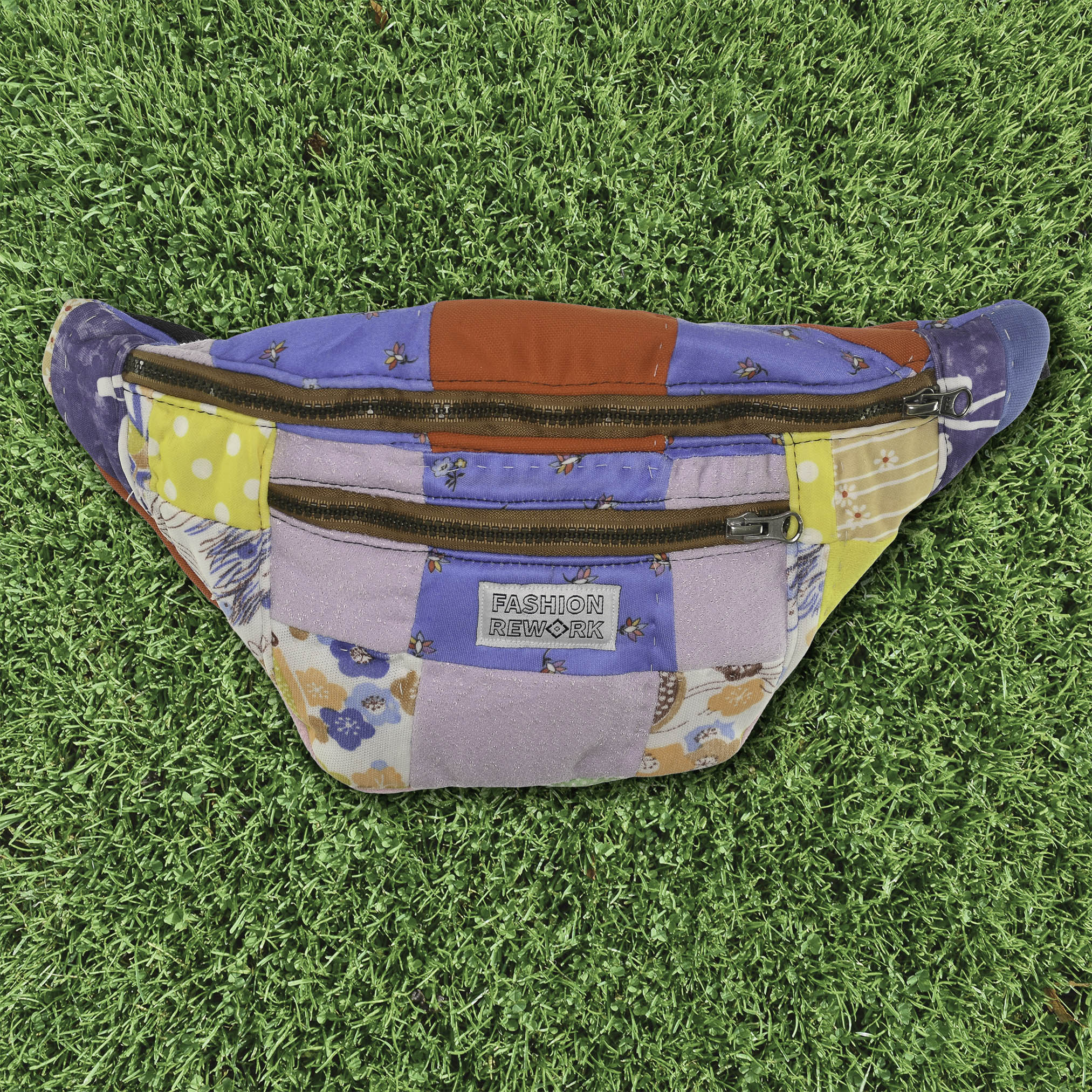 Patchwork Quilt Waist Bag | Colorblock Patchwork