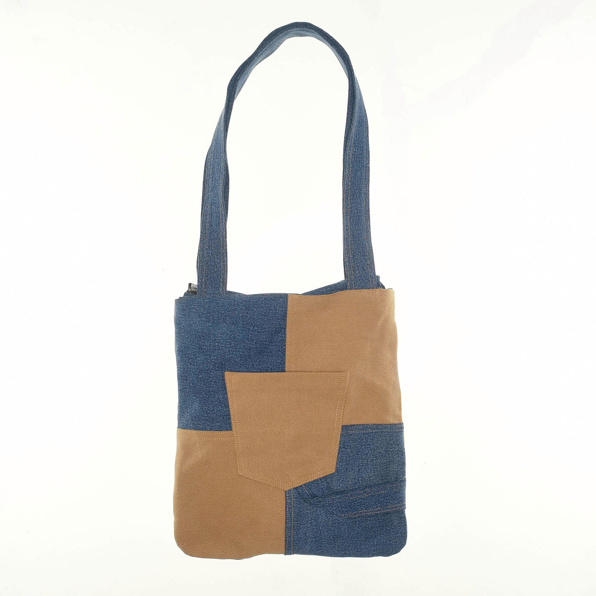 Canvas and Blue Jean Reworked Tote