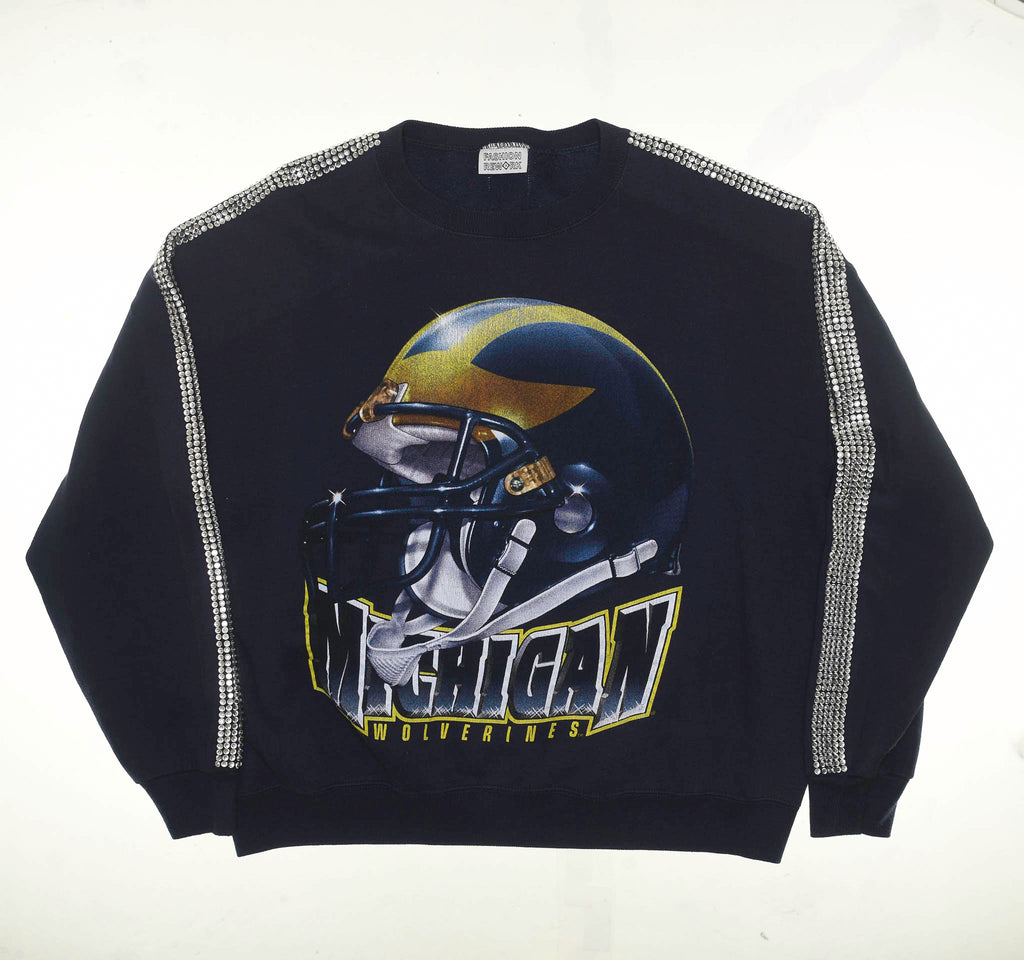 Michigan Wolverines Jeweled Pullover