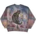"If you want a friend, get a dog!" Iced Dye Cat Pullover