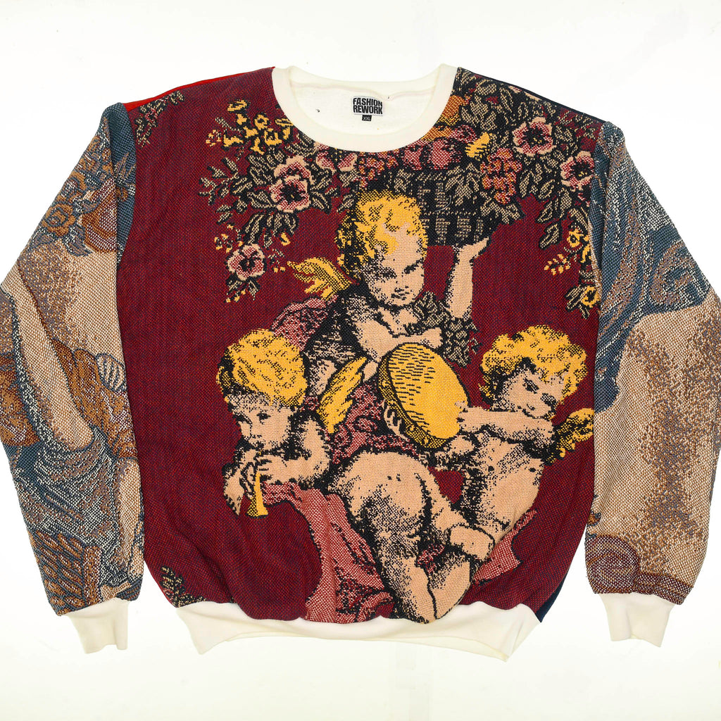 Cherub Angels Tapestry Panel Pullover