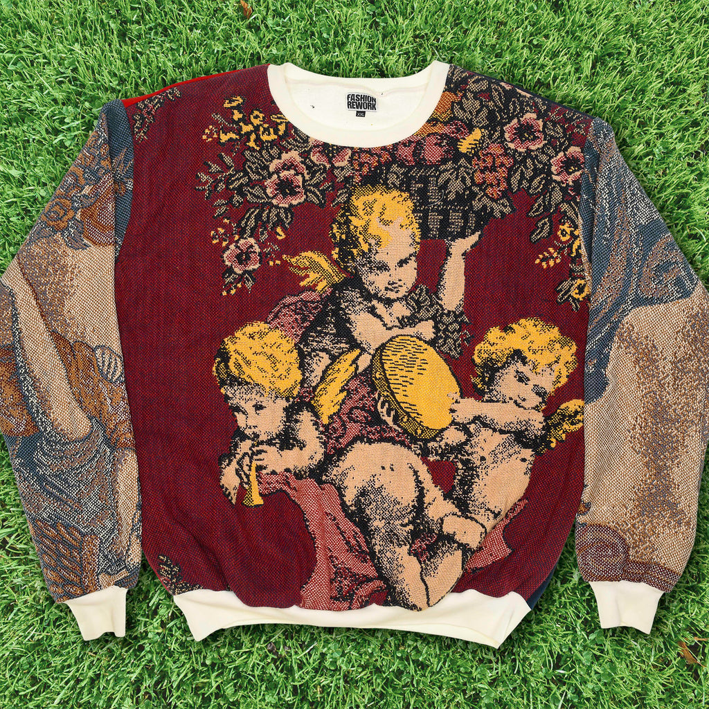 Cherub Angels Tapestry Panel Pullover