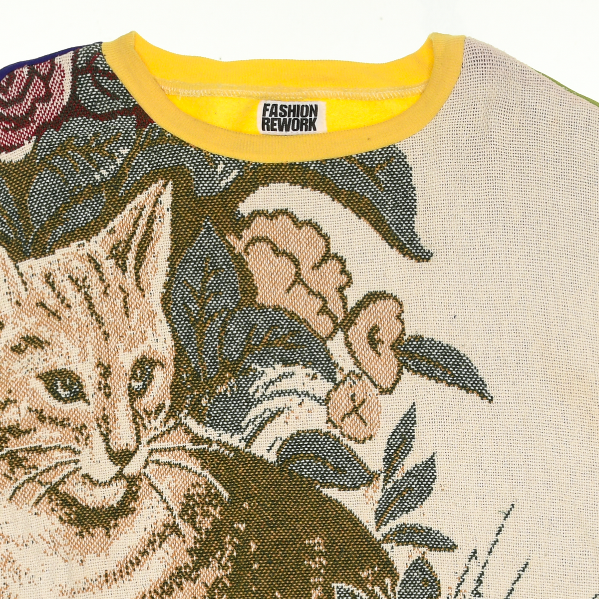 Cats & Flowers Full Tapestry Panel Pullover
