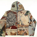 Vintage Cats Double Tapestry Zip Coat