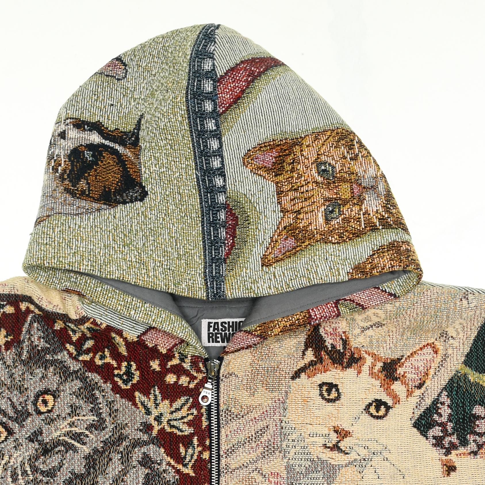 Cats Double Tapestry Zip Through