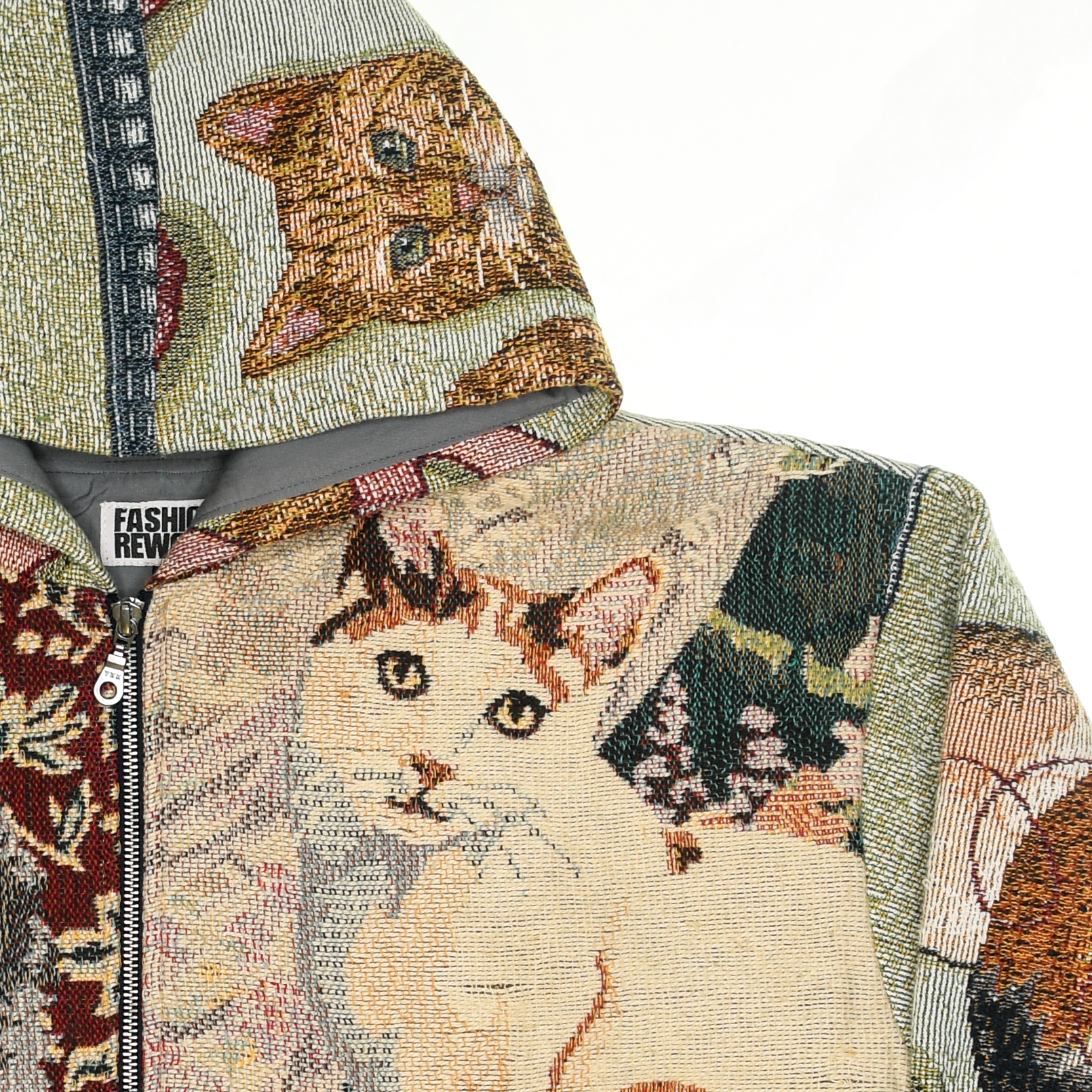 Cats Double Tapestry Zip Through