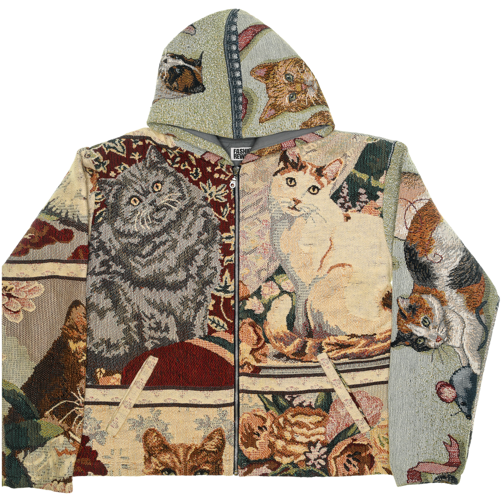Cats Double Tapestry Zip Through