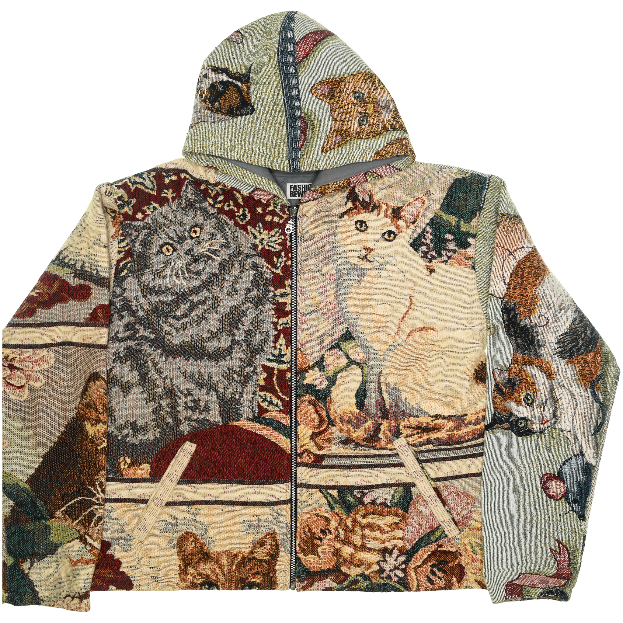 Cats Double Tapestry Zip Through