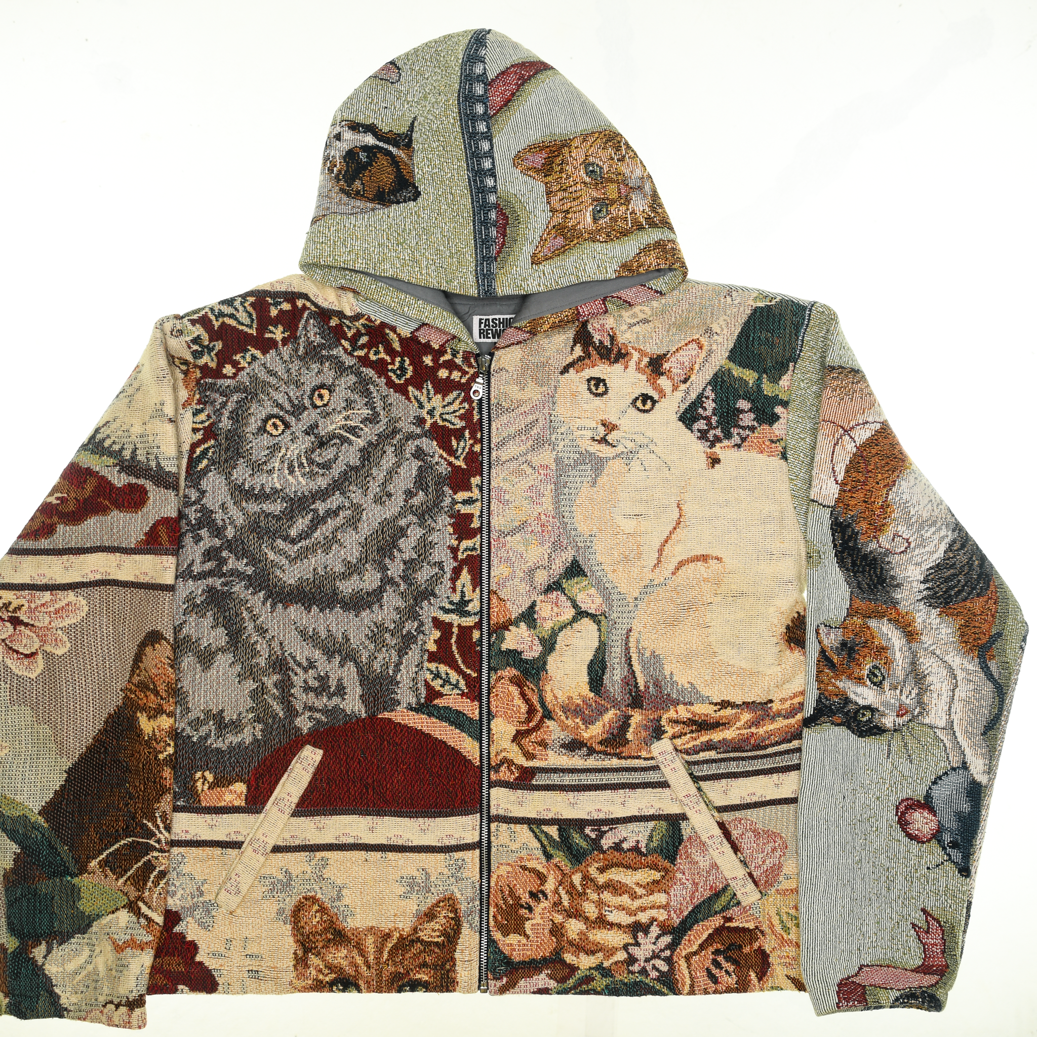 Cats Double Tapestry Zip Through