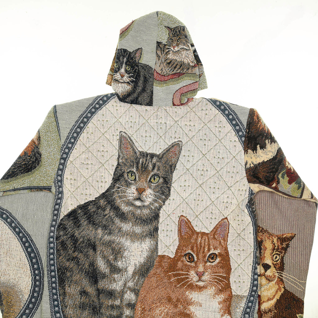 Vintage Cats Double Tapestry Zip Coat