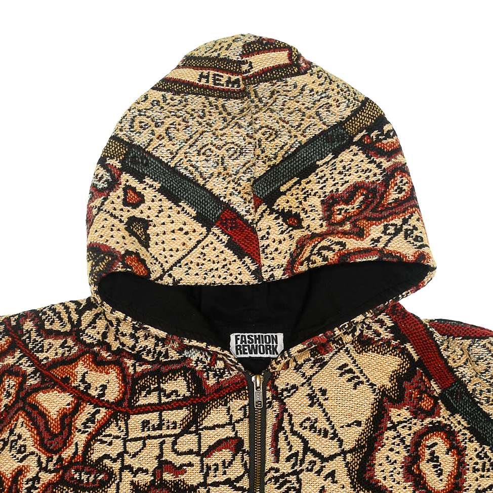 World Map Double Tapestry Zip Through