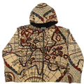 World Map Double Tapestry Zip Through