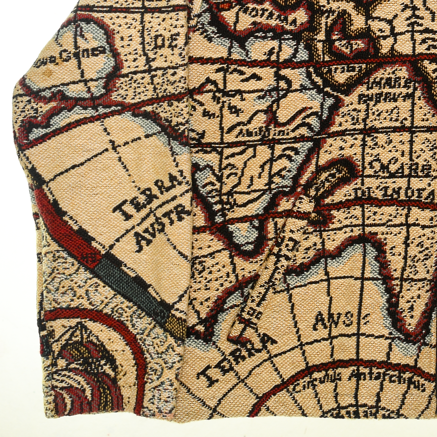 World Map Double Tapestry Zip Through