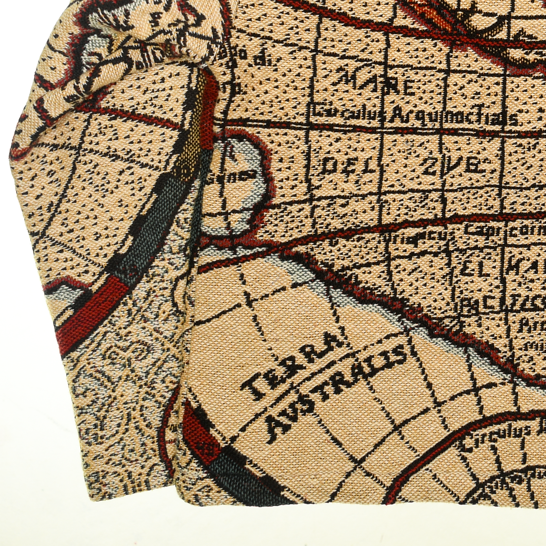 World Map Double Tapestry Zip Through